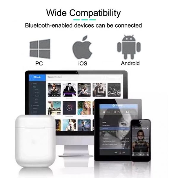 Audífonos Bluetooth Inpods I12 Tws AirPods Earbuds Touch - Imagen 5